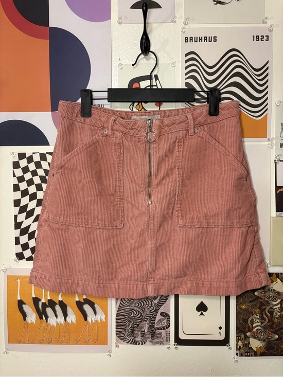 Topshop Dresses & Skirts - Topshop Moto Dusty Rose Corduroy Mini Skirt Size 10